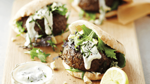 Beef Burger Pitas