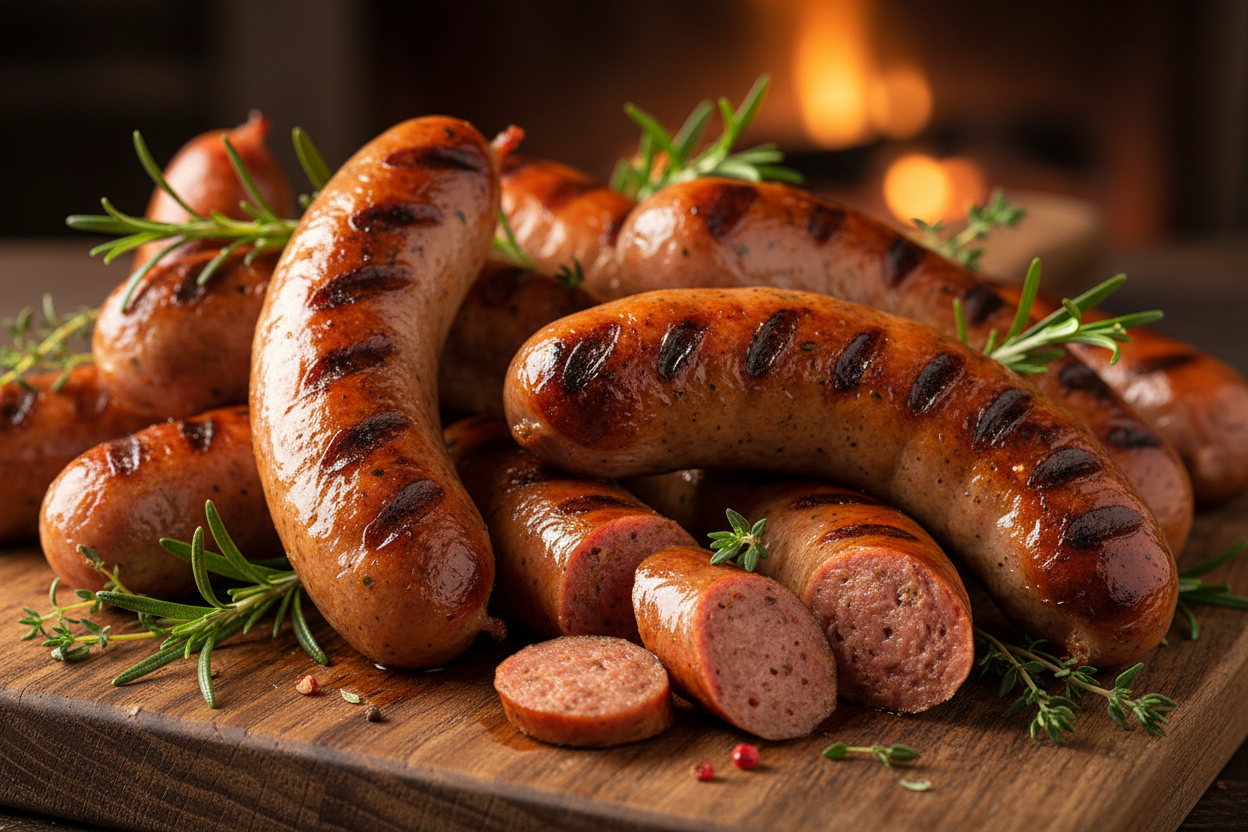 could you create a nice images of yummy sausgage